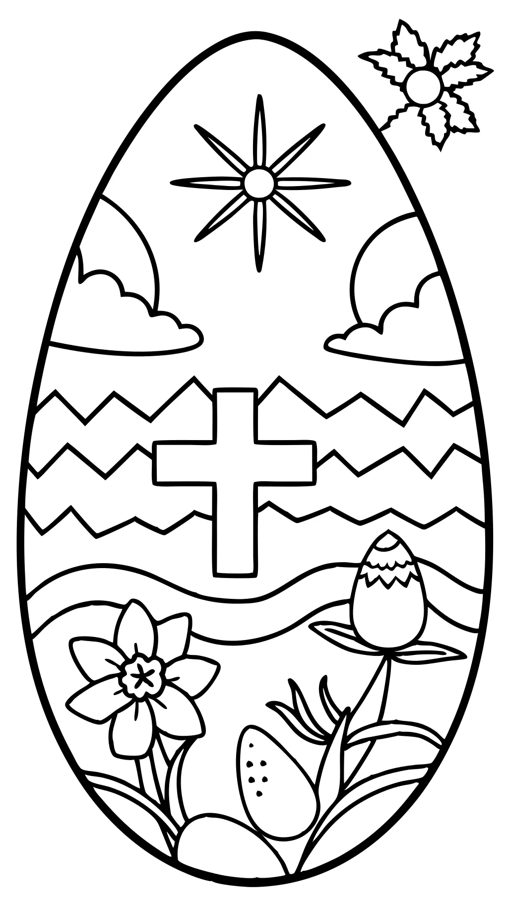 religious easter coloring page